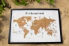 Scratch off Map of the World World Map including Flags Map Push Pins / Scratcher / Memory Stickers Deluxe Travel Map
