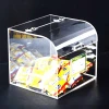 Sell well transparent eco friendly acrylic candy Storage box With curved cover