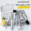 Selling High quality BBQ Grill Tools Set Stainless Steel BBQ Grill Tools barbecue tools With Aluminium Case