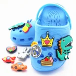 Shoe charm Factory lovely cartoon custom 2d soft pvc rubber shoe charm clip