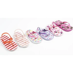 shoes stock Eva Outdoor Flat Cheap Chinese Design Print Wholesale child Slipper for children flip flops