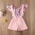 Import Shunying OEM Roupa de menina Summer New Arrival Pink Flower Comfortable Sleeveless Suit Baby Girls Clothes from China