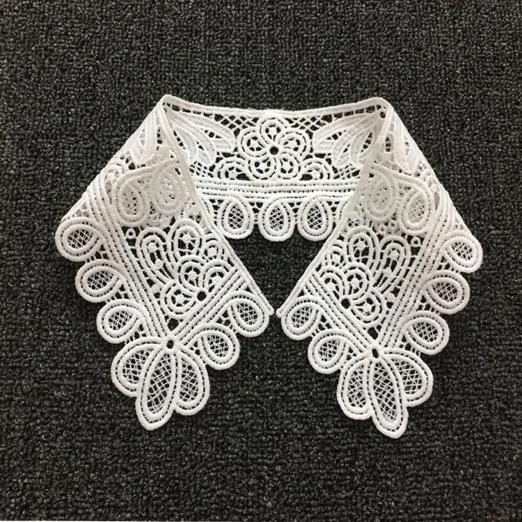silk milk chemical lace patch  lace collar design patch crochet flower lace collar patch