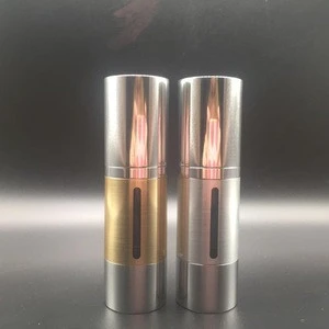 silver gold aluminum airless bottle pump empty cosmetic bottle packaging for lotion