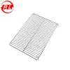 Silver rectangular electroplated stainless steel barbecue mesh with feet