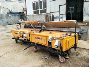 Single phase electric automatic exterior wall cement render plaster machine