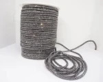 SINRONG 6row Crystal Decorative Shoe Lace DIY Cord Water Diamond Rope Colorful Flash round Tube  Glass Garments Bags