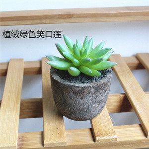 Small Artificial Succulent plant potted with paper pulp material base for Desk decoration Room Ornament