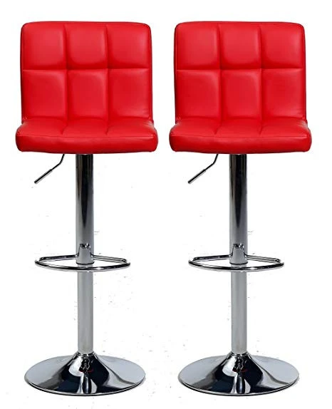 Small MOQ Factory Elegant Leisure Adjustable Height Modern Pu Bar Stool Chair