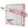small nice design printed custom notepad notebook memo pad with pen set with plastic holder
