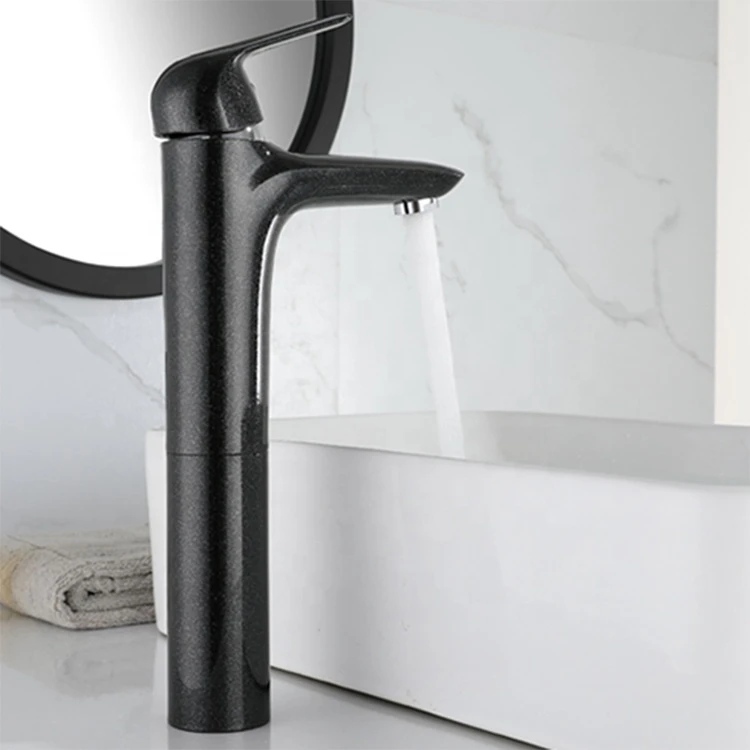 Small Pure Quality Plastic Faucet Black Water Bathroom Basin Faucet Tap