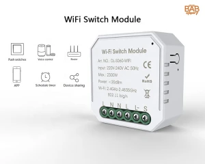Smart Home App Remote Control Two Way WiFi Switch Relay Module For In Wall Light Switch