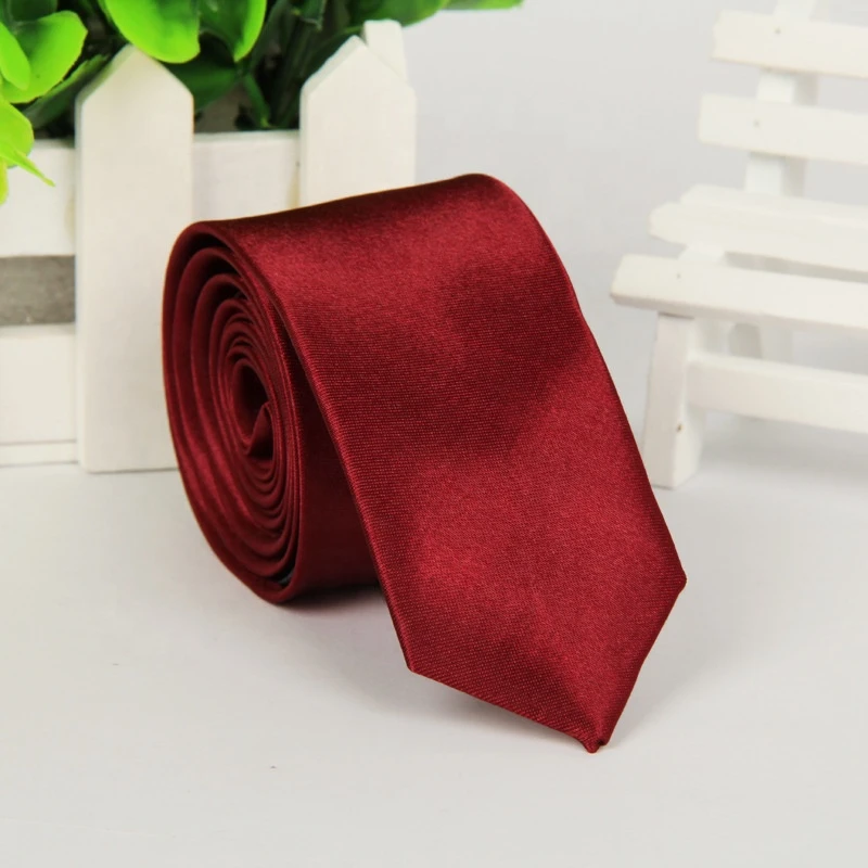 Soft Skinny Neckties / Solid color neck tie / Newest Polyester Skinny Ties