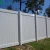 Import Solid PVC Privacy Fence Vinyl Semi Privacy Fence White Tan Grey PVC Fence Panel with England Cap from China