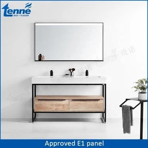 solid surface basin hotel house project luxury bathroom furniture vanities stainless steel frame direct from china furniture