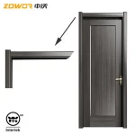 Solid Wood Frame MDF and Perlite Board Entry Fire Resisting Door Customized Color and Design for Hotel