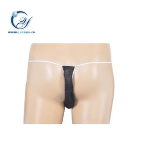 Disposable Briefs Black Nonwoven Men Sexy Briefs Custom Men Briefs  Underwear For Spa,Sauna,Travel