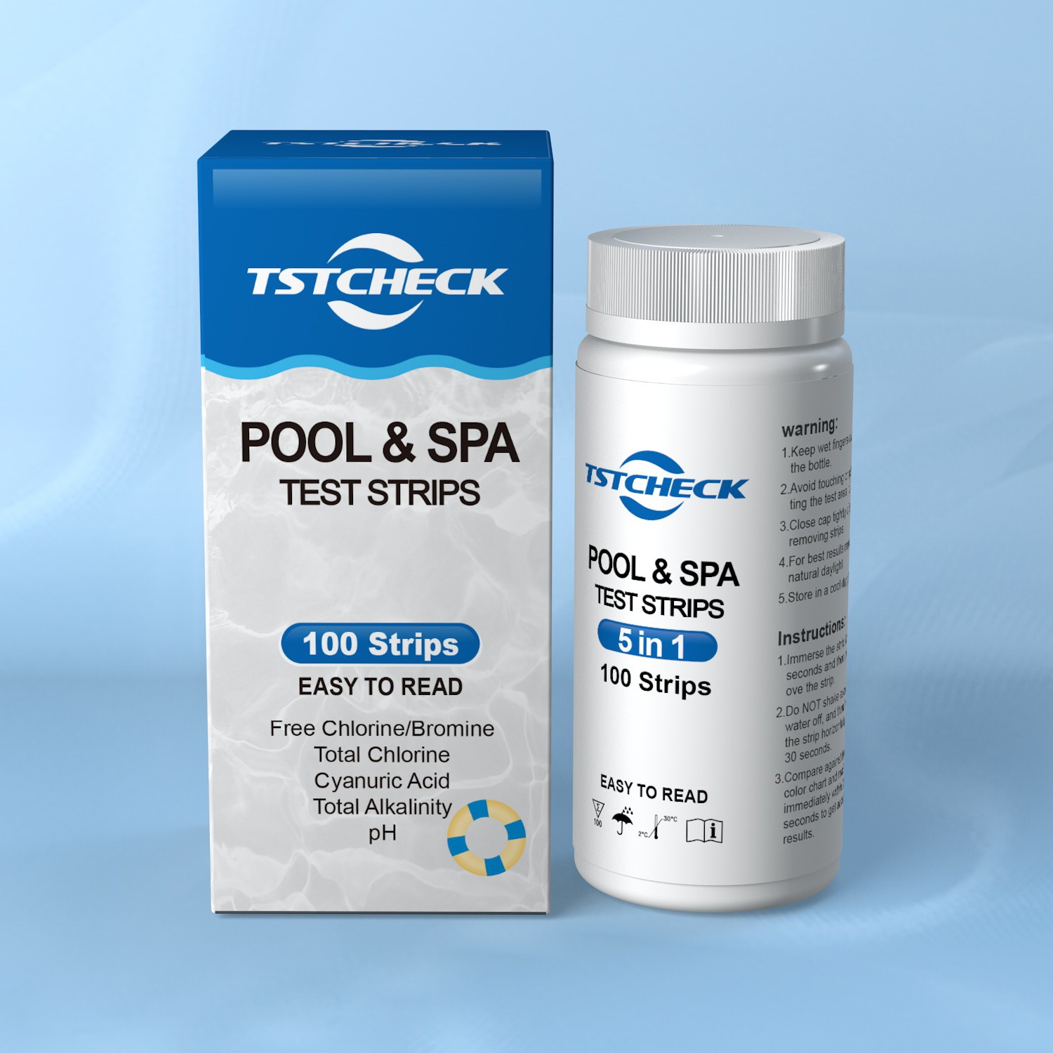 Spa Water Testing Kit Swimming Pool Spa Water Chlorine Test Strips