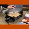Square electric pizza pan and electric skillet With VDE plug