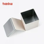 Square Tinplate Coffee Spice Tea Packaging Gift Tin Metal Can