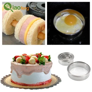 Stainless Steel Cookie Cutter Set Biscuit Plain Round Cutter Shaped Molds