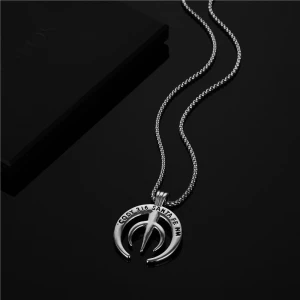 Stainless Steel Jewelry Wholesale Mens necklace Retro Harpoon Zinc Alloy Pendant necklace