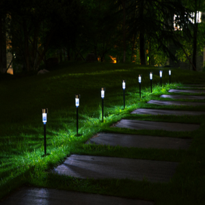 Stainless Steel Led Solar Garden Lights Landscape Pathway Solar Powered Lawn Lights