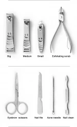 Stainless steel nail tool set nail art tool set  care set tools  professional nail clipper
