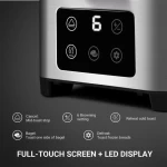 Stainless Steel Touch Screen Toasters Multifunction 2 Slice Electric Bread Toaster Retro Long Slot Toaster