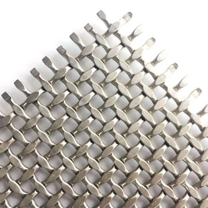 Stainless Steel/Copper Woven Metal Decorative Lock Crimped Wire Mesh