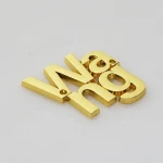stamped custom metal luggage brand name apparel clothing garment letter tags labels jewelry customized plant engraved metal tags