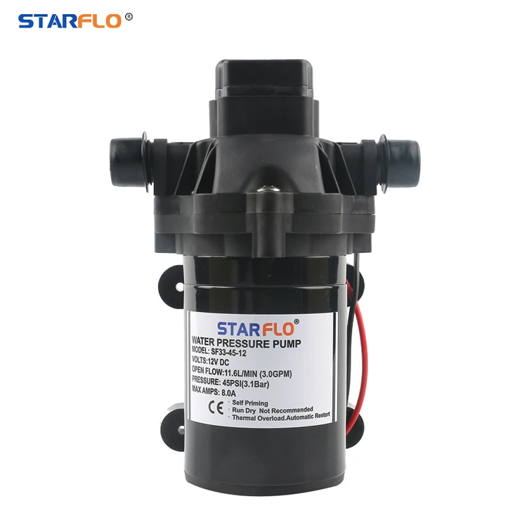 STARFLO 45PSI small 24v self priming rv  high pressure wilden mini 12v electric micro marine water diaphragm pump