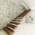 Import straight wood staircase,stainless steel handrail stair from China