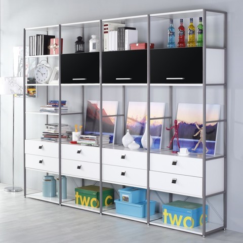 Study large bookcase Office file cabinet storage cabinet display frame steel and wood furniture office partition cabinet