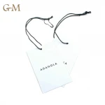 Swing Tags Maker Custom Silk Screen Printing Brand Logo White Cardboard Hang Tags for Apparels