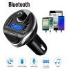 T20 Bluetooth Car Kit Handsfree Wireless In-Car FM Transmitter MP3 Radio Adapter 5V 3.4A 2 USB Car Fast Charger TF Card USB Disk