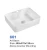 Import Table top basin bathroom sink ceramic counter top hand rectangular white color art wash basin sink from China