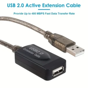 Taipuxi Long 5m 10m 15m 20m Usb 2.0 A Male To A Female Extension  Active Repeater Usb Extension Cable With Amplifier Chip