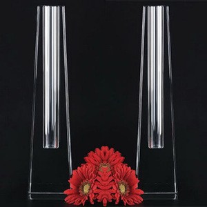 Tall flower glass vase,K9 crystal vase
