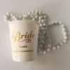 Team Bride/Groom and Bride/Groom To Be Plastic Beaded Bridal Shot Glass