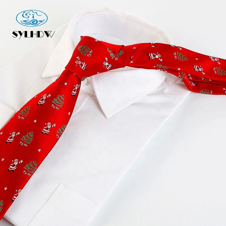 The best quality beautiful red Mens christmas tie variety of using cravat tie 100% silk