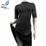 the spring and autumn fall slim md-long short sleeve wedding casual  for women lady party dresses
