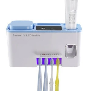 Toothbrush Sterilizer Built-in LG UV C Lamp Charging Free Binding UV Storage Toothbrush Sterilization Rack