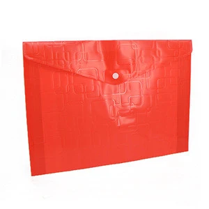 Top quality colorful clear A5 plastic document bag