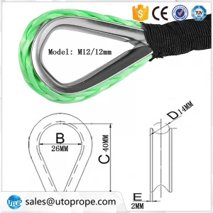 Tow Strap Rope 12 Strands UHMWPE Winch Rope 12000 LBS