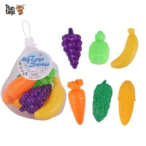 Toys For kids newFunny Wholesale High Quality Color Fruit Vegetable Cutting Plastic Kids Kitchen Set Toy