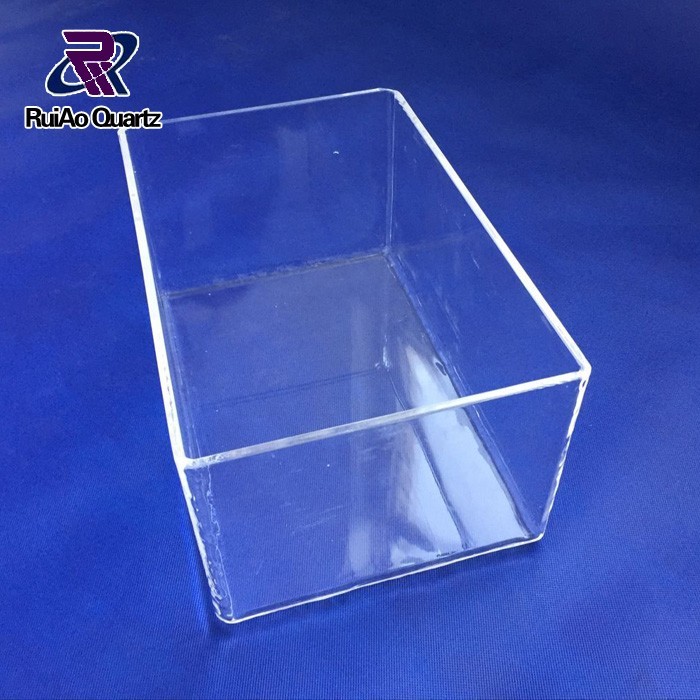 Transparent clear fused silicon quartz container/quartz square tank