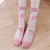 Import Transparent Crystal Silk Female Crew socks peach Pattern Long Tube Vogue Socks from China