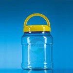 Transparent plastic jerry can