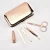 Import Travel Mini Baby Rose Gold Nail Care Nail Polish Tweezer Emery Board Tool Kit Manicure Pedicure Set in Bling Glitter Powder Case from China